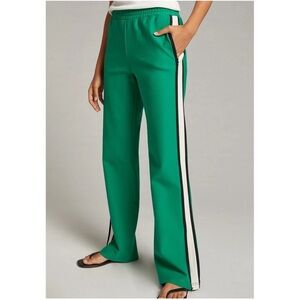 Maeve Emerald Joggers with Monochrome Stripes